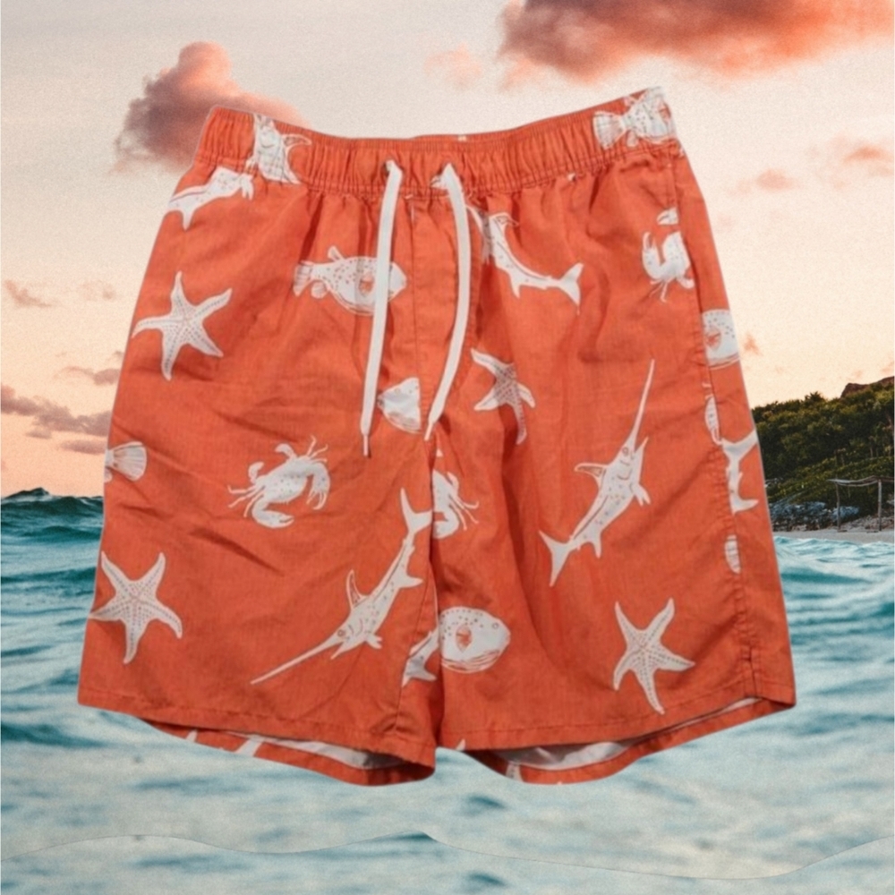 Old Navy Men's Marine Life Print Swim Trunks